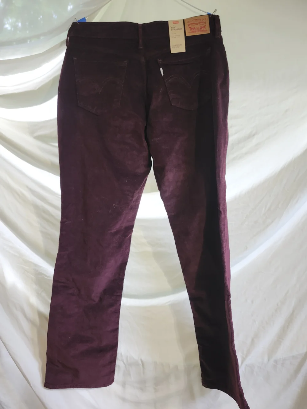 Levi's 505 Straight Corduroy Pants in Plum - Picture 3 of 5